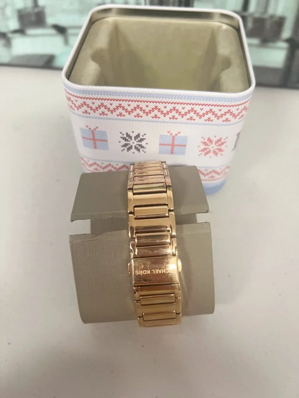 Michael Kors MK3313 Women's Rose Gold Tone Crystal Watch