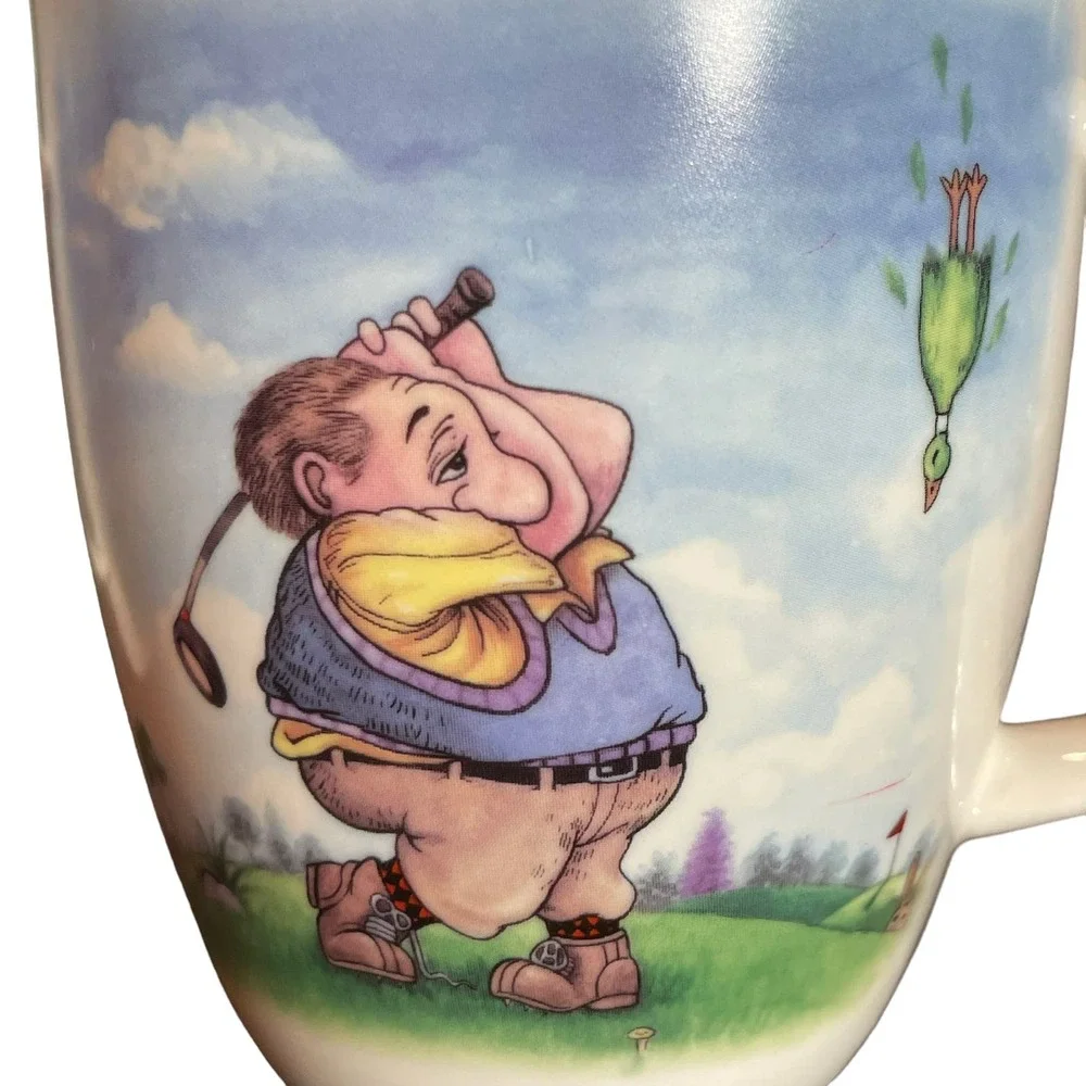 Savoir‎ Vivre London New Bone China Golf Coffee Mugs Lot of 2