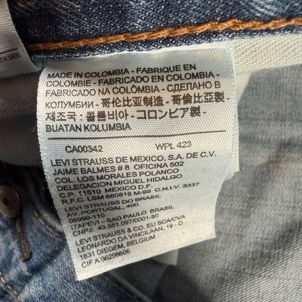 Levi's 559 Relaxed Straight Jeans Men 42x30‎ (FITS 43x31) Blue Medium Wash Denim