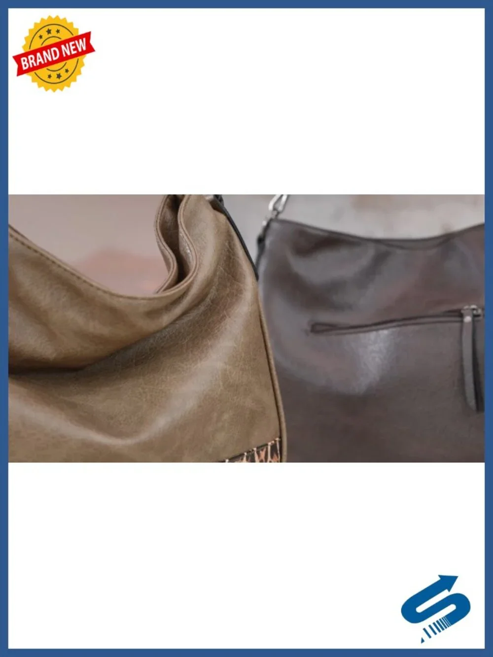 Hobo Bag Crossbody Shoulder Purse with Adjustable Strap Vegan Leather