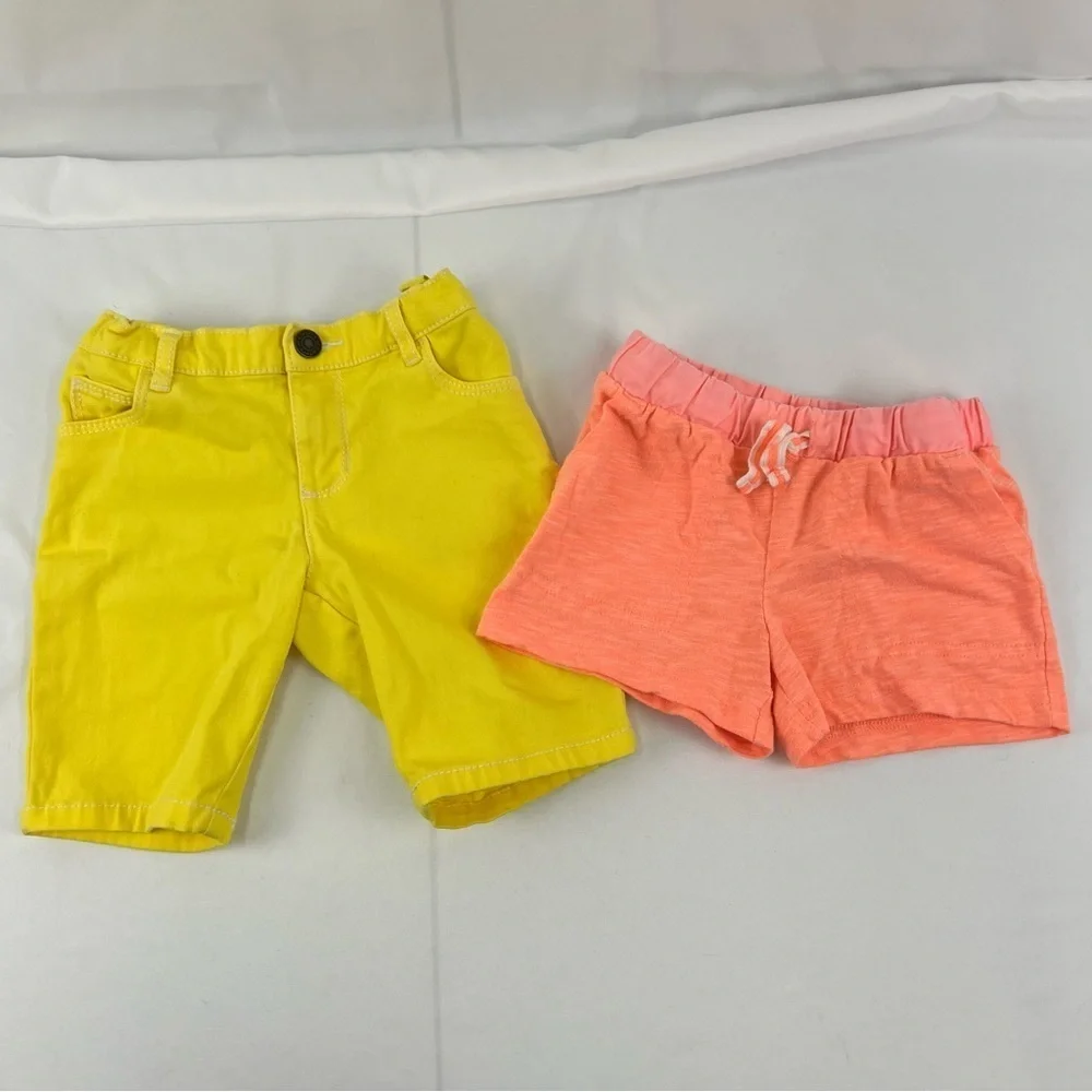 Carter - Girl's Shorts - 2 Pack - 3T - Yellow and Orange
