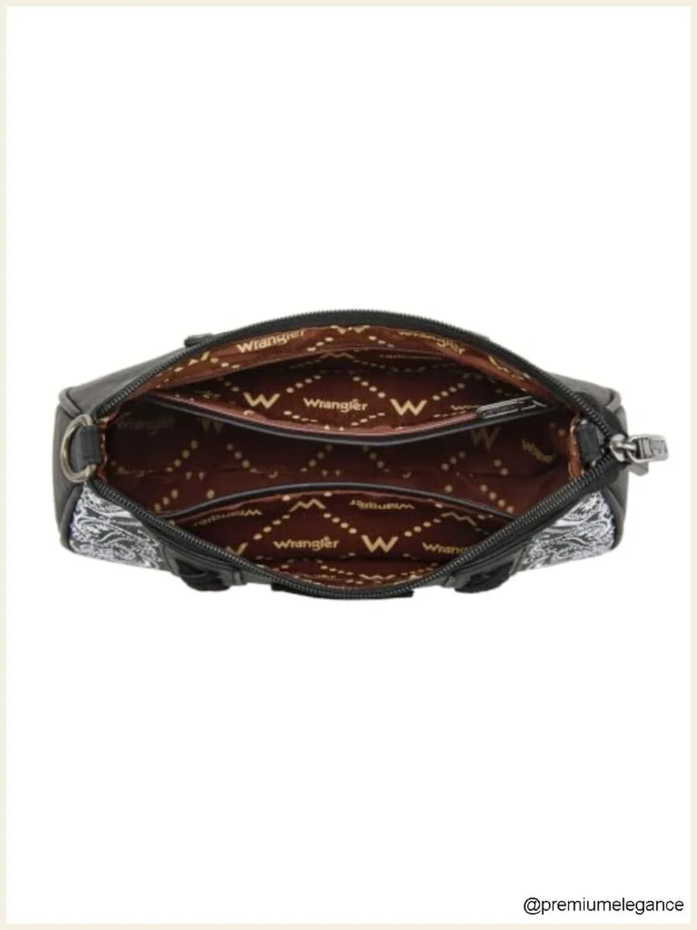 Faux Leather Hobo Handbag Crossbody Purse Embroidered Paisley Shoulder Bag