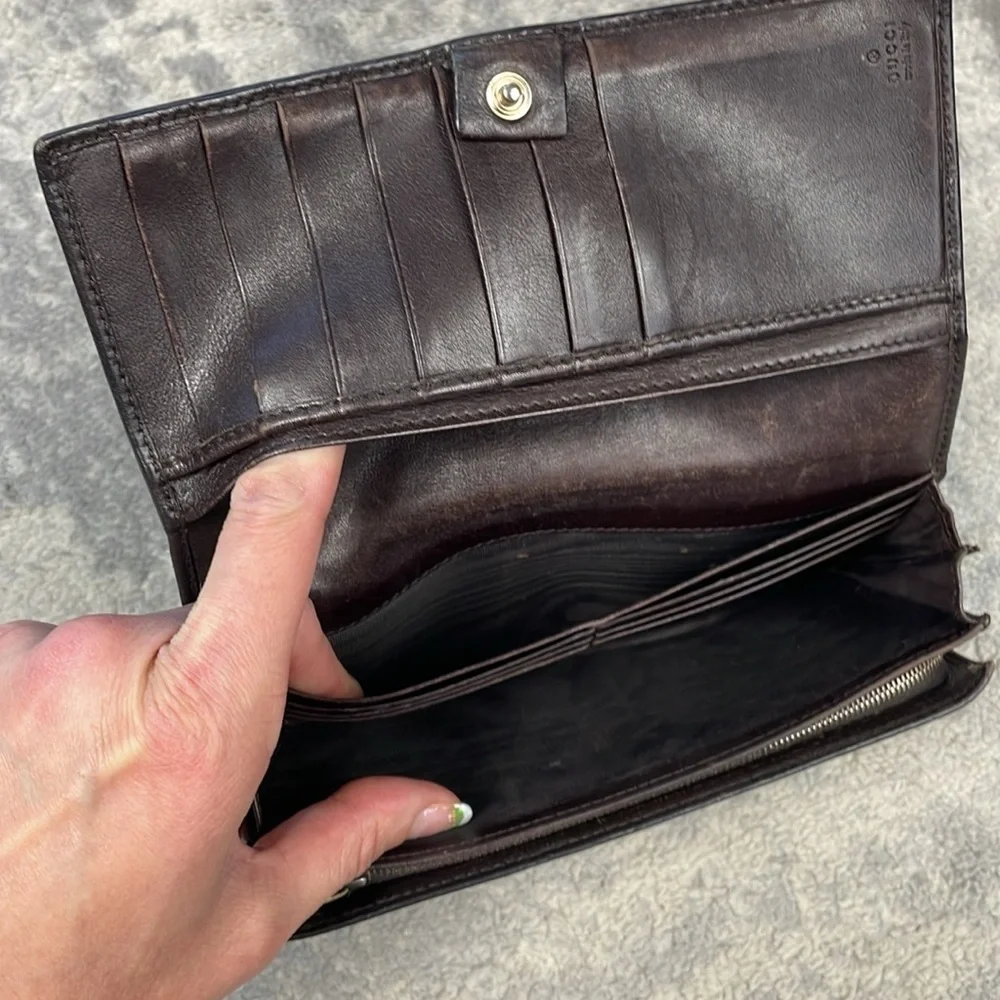 Gucci leather embossed