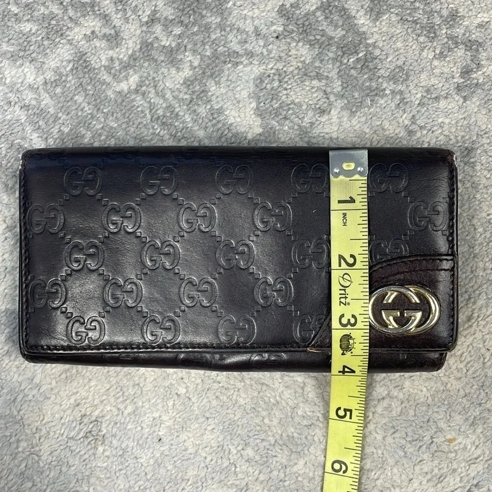 Gucci leather embossed