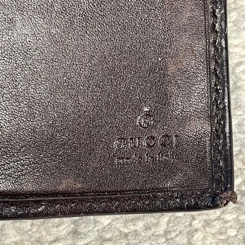 Gucci leather embossed