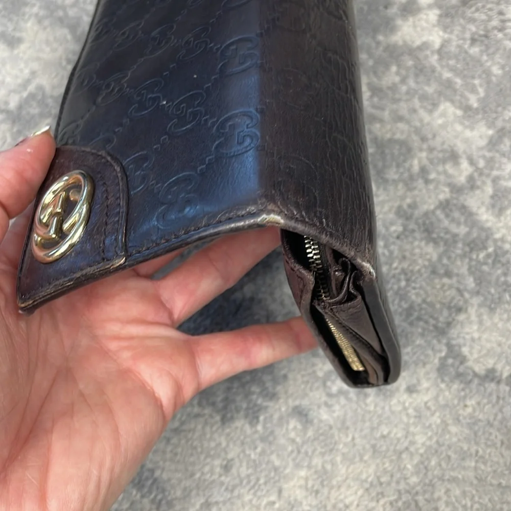 Gucci leather embossed