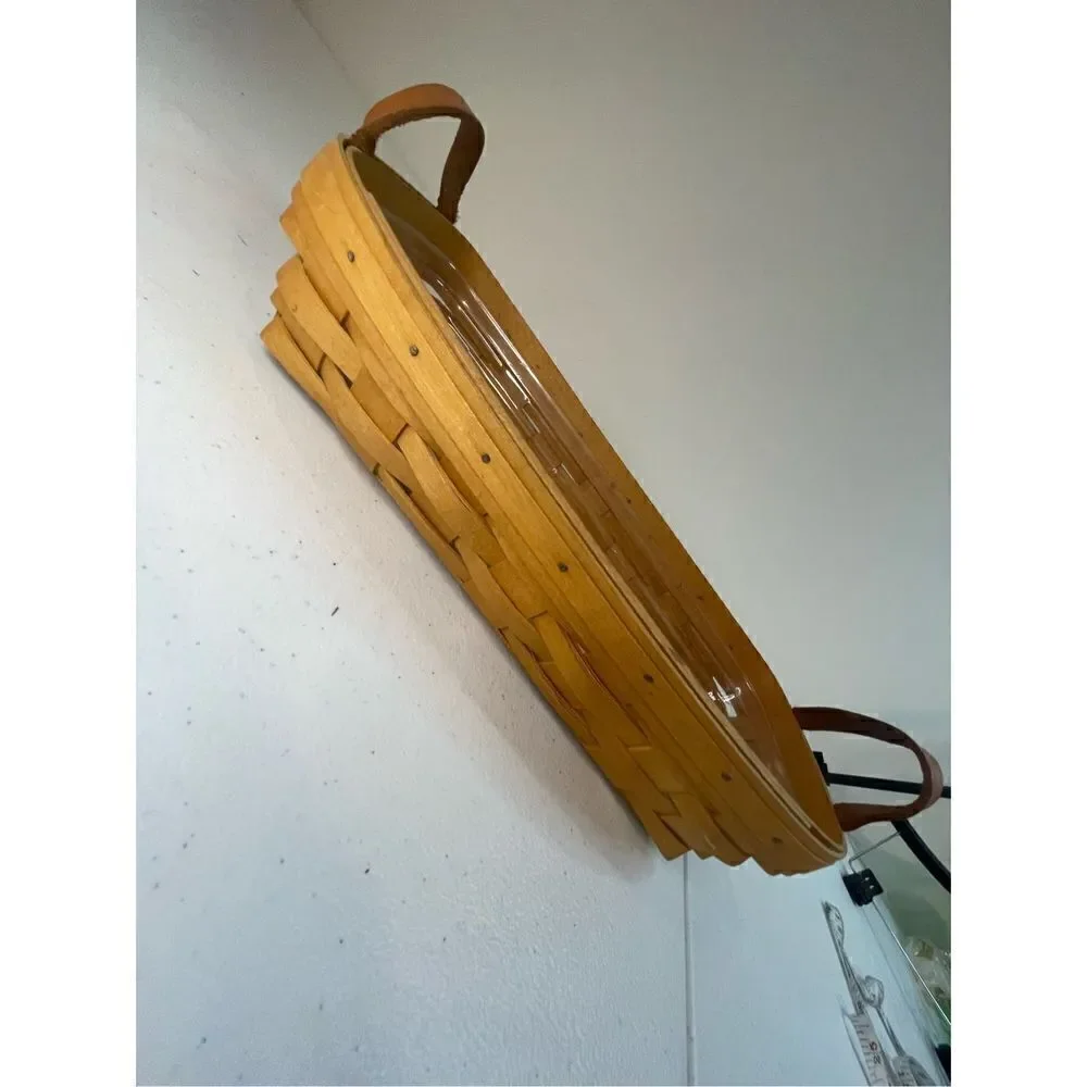 Longaberger rectangle basket from 2001 with plastic liner