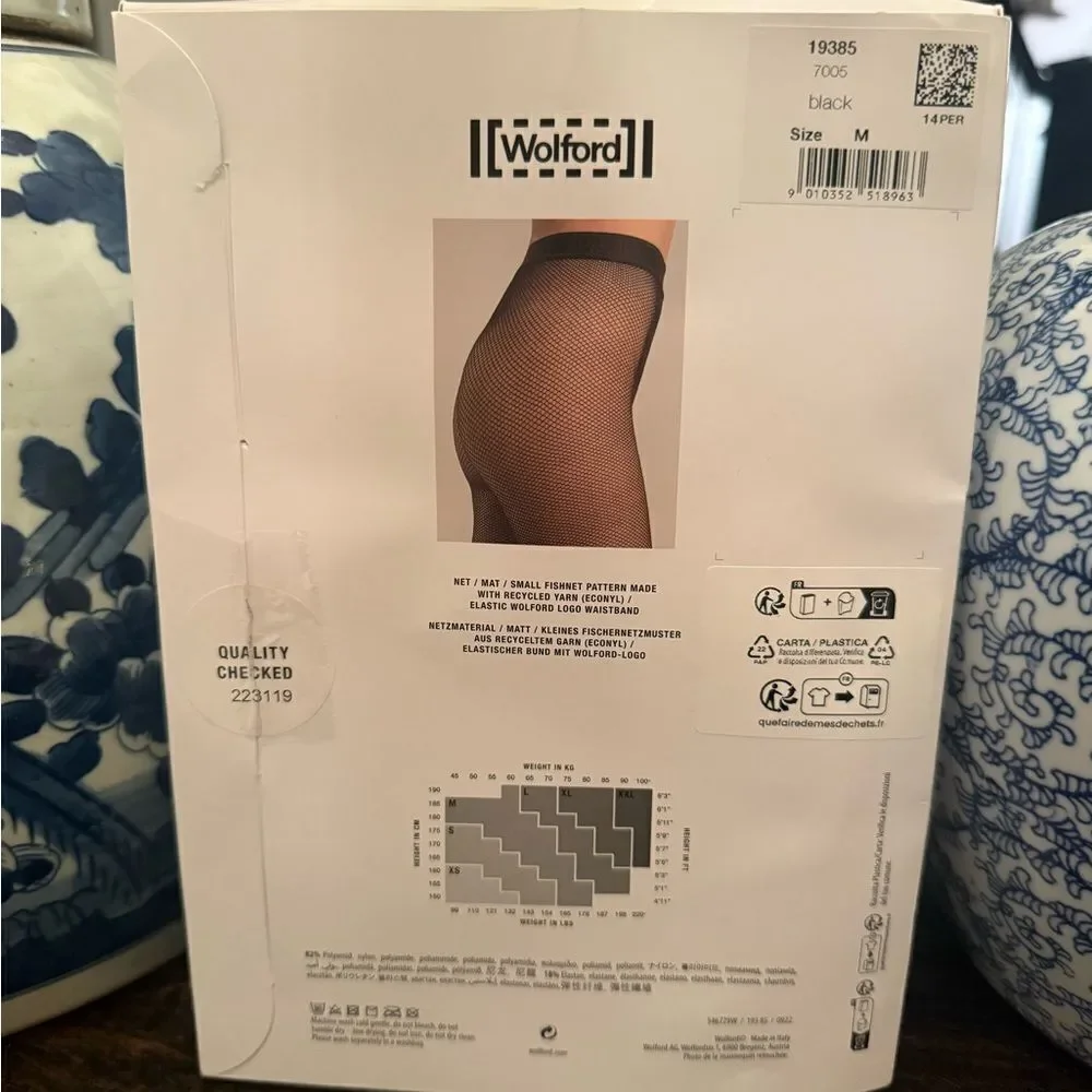 NWT Wolford TWENTIES ECONYL TIGHTS LEGGINGS NET • TWENTIES FISHNET medium