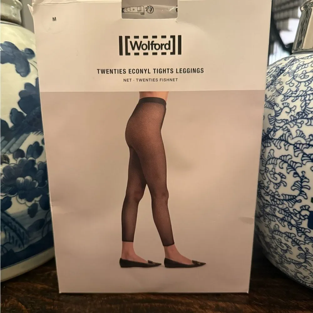 NWT Wolford TWENTIES ECONYL TIGHTS LEGGINGS NET • TWENTIES FISHNET medium