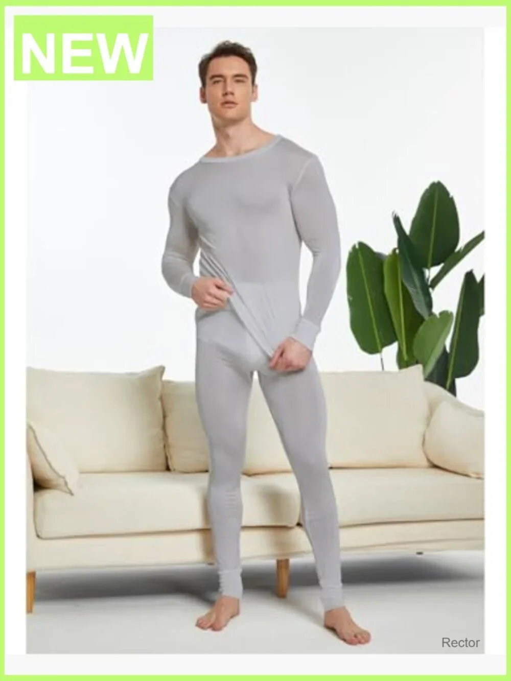 Silk Knitted Thermal Underwear Long Johns Bottom - Men's