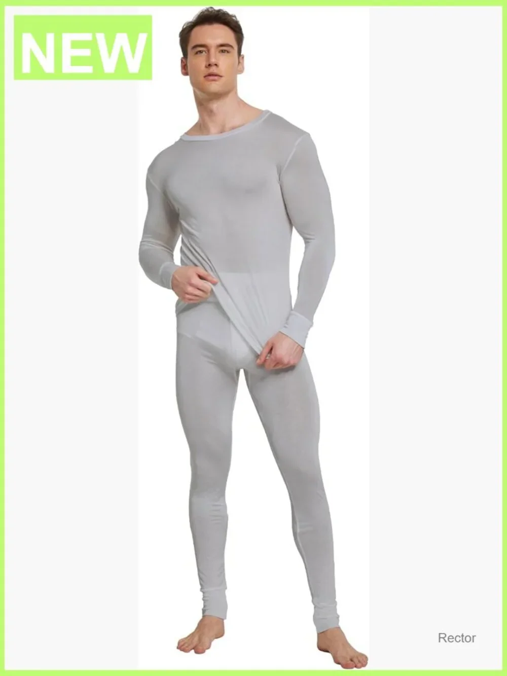 Silk Knitted Thermal Underwear Long Johns Bottom - Men's