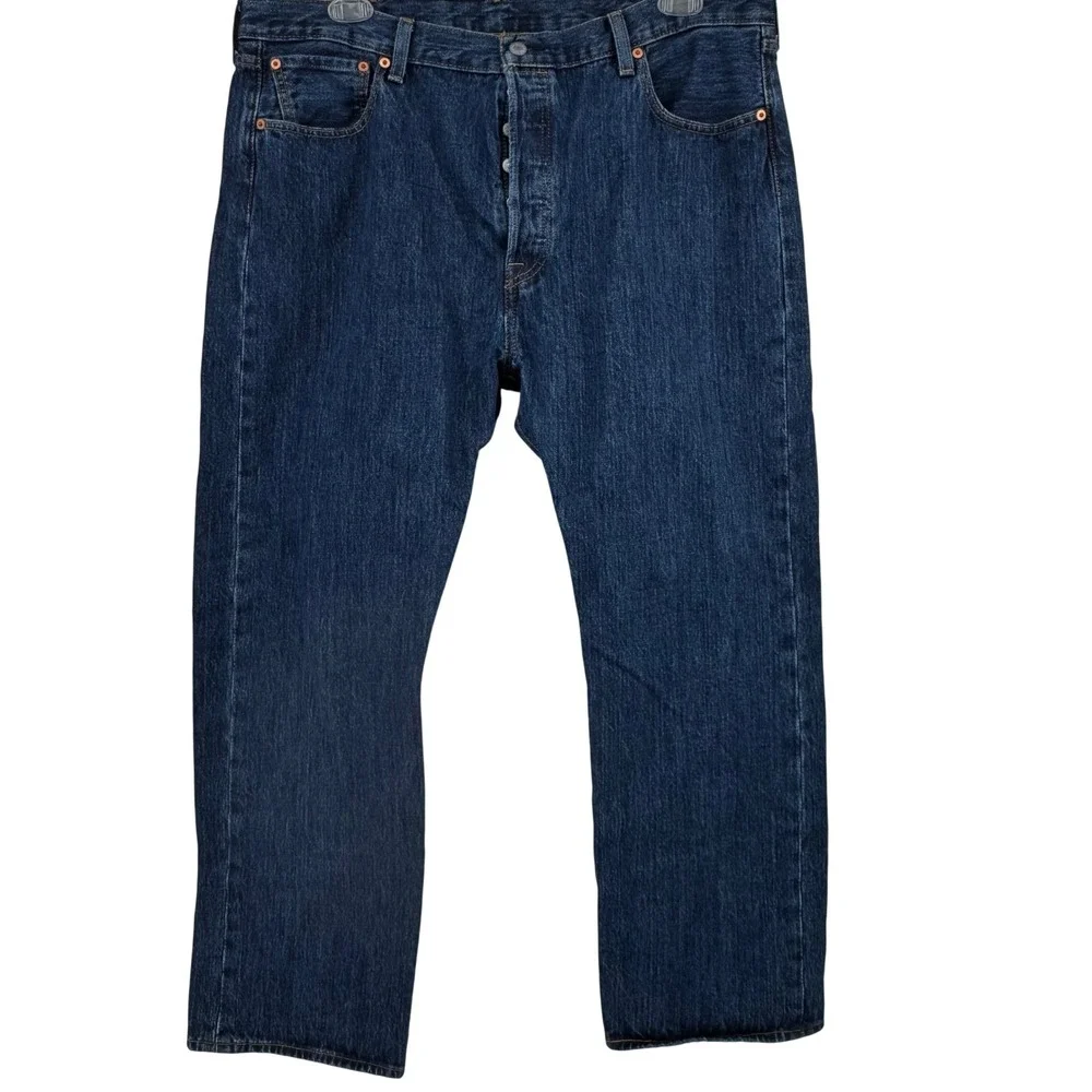 Levis 501 Original Fit Mens‎ Dark Wash Blue Button Fly Jean W40 L29 (W40 L28)