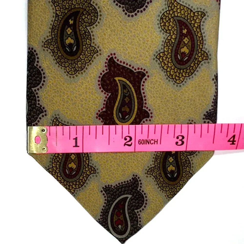 Vintage Fendi Cravatte Designer Paisley Silk Tie