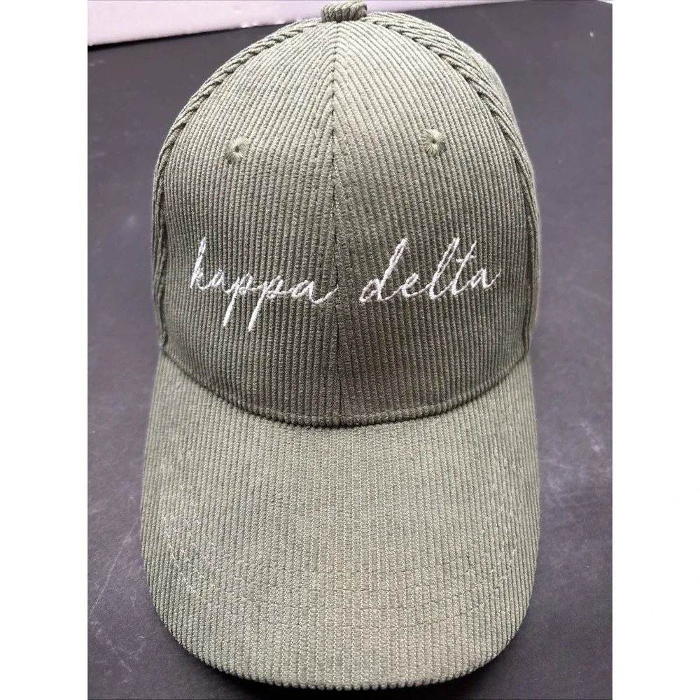 Kappa Delta Sorority Hat‎ Adjustable Cap Green corduroy