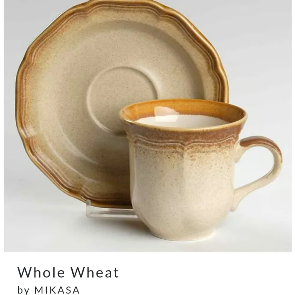 [#3] (1) Cup and (1) Saucer - Vintage 1981 Whole Wheatby MIKASA [E8000] 3 of 10