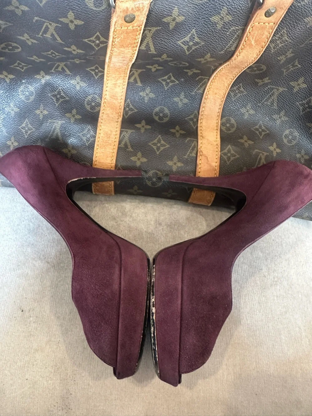 Louis Vuitton dark wine