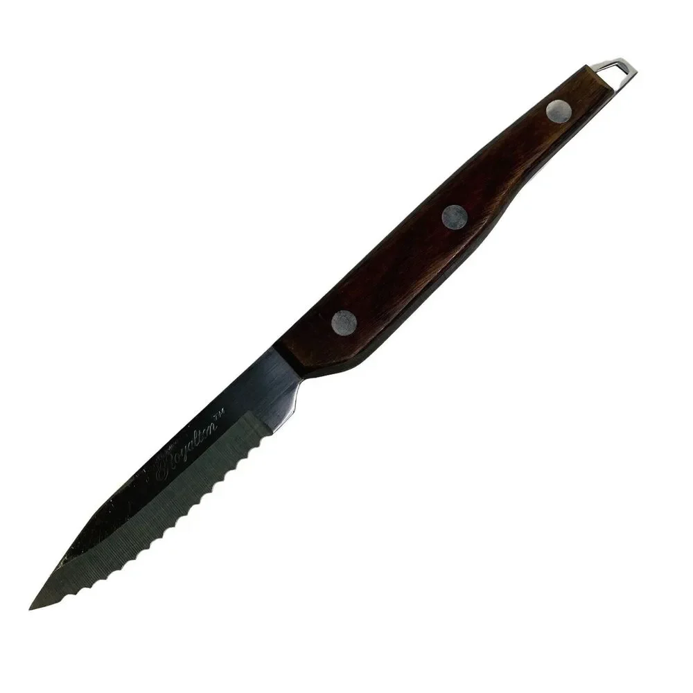 Vintage Royalton Serrated Knife Stainless Japan Mid Century Hook on End 3