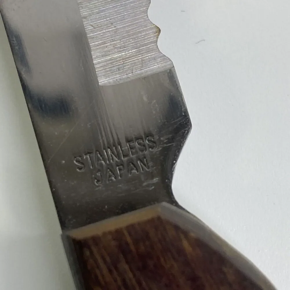 Vintage Royalton Serrated Knife Stainless Japan Mid Century Hook on End 3