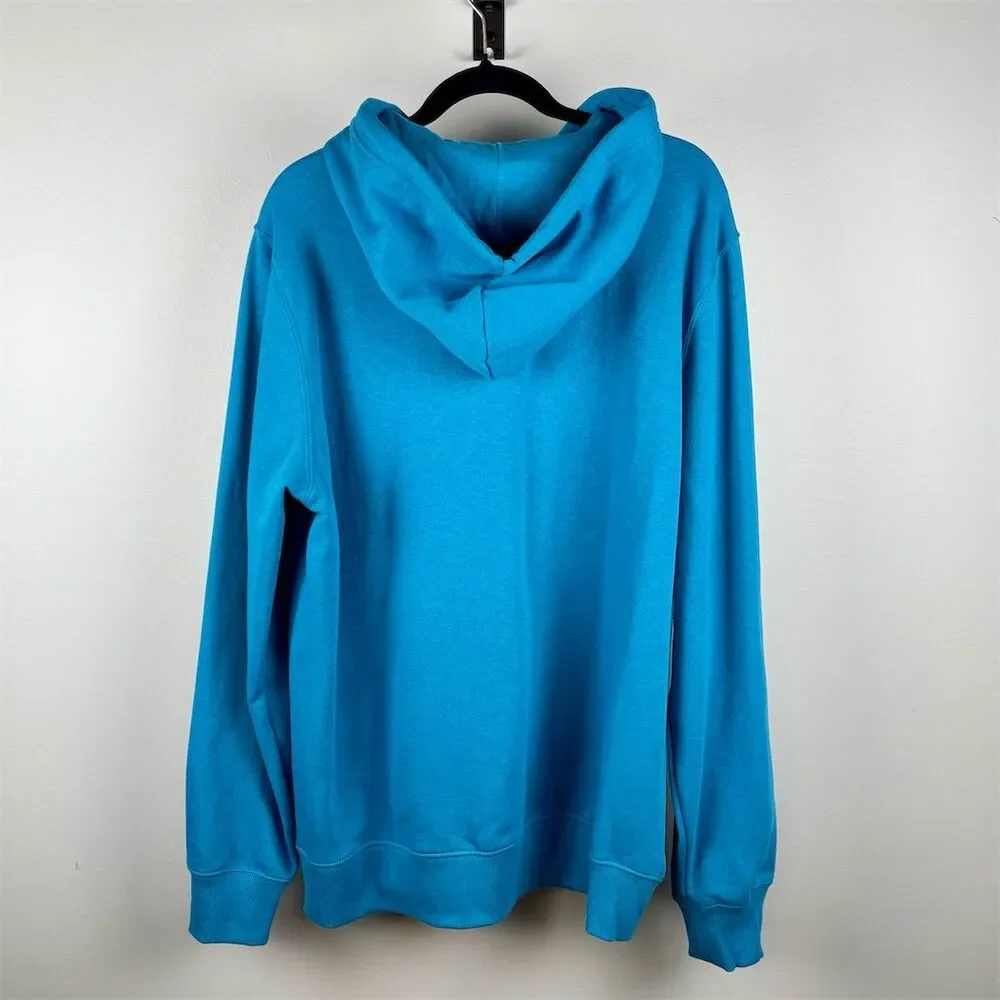 The North Face Men's XL Teal Blue Half Dome Pullover Hoodie Pocket Casual- NWT