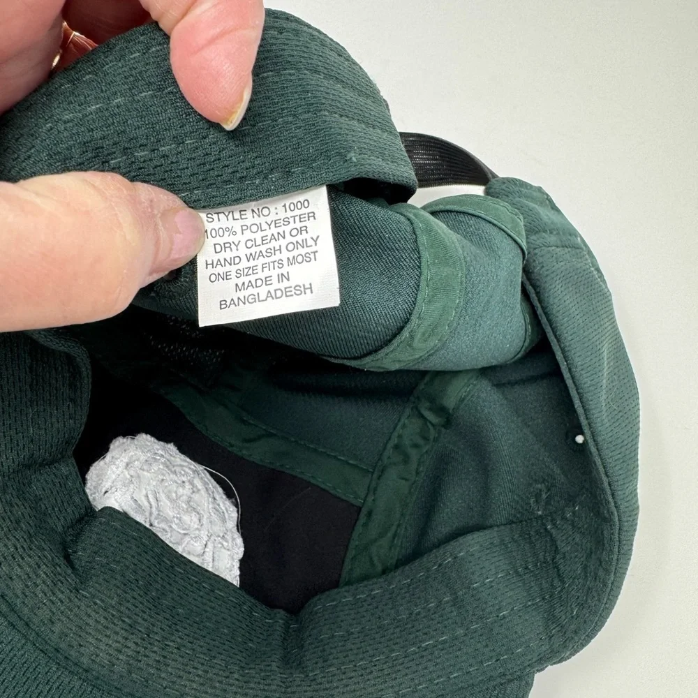 Unisex Adjustable Hat‎ Green White Emblem