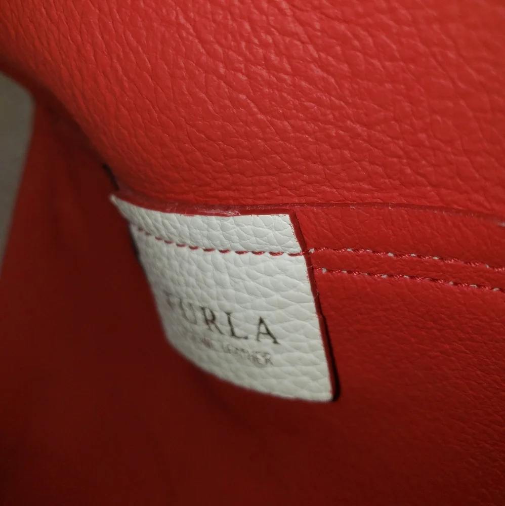 Furla white pebbled