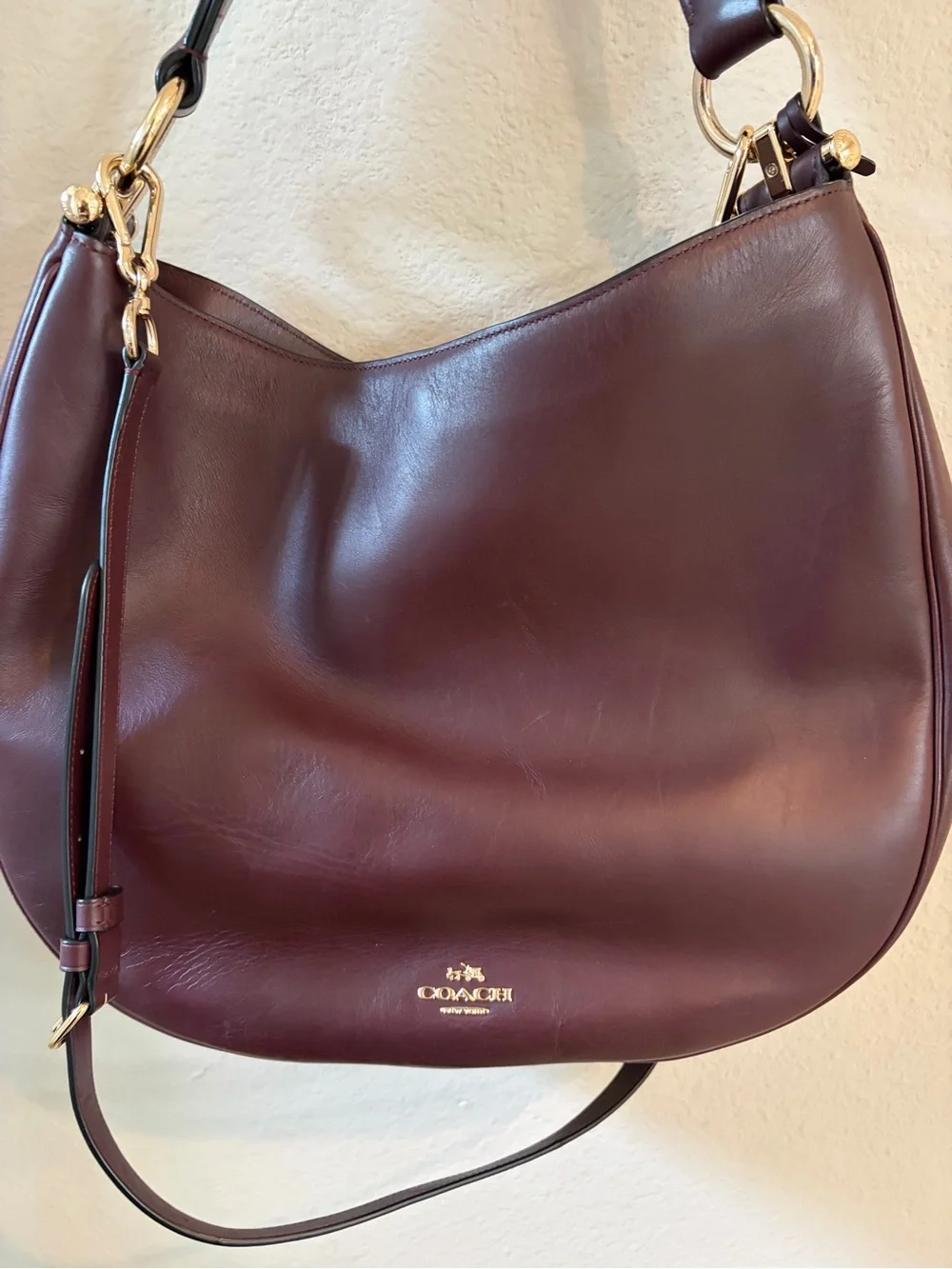 Coach plum leather