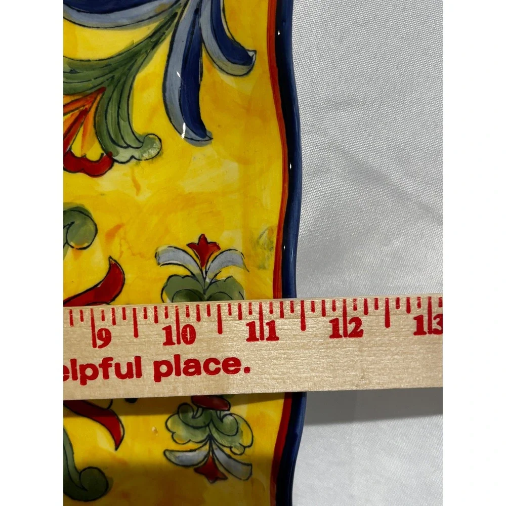 Yellow Talavera hand painted