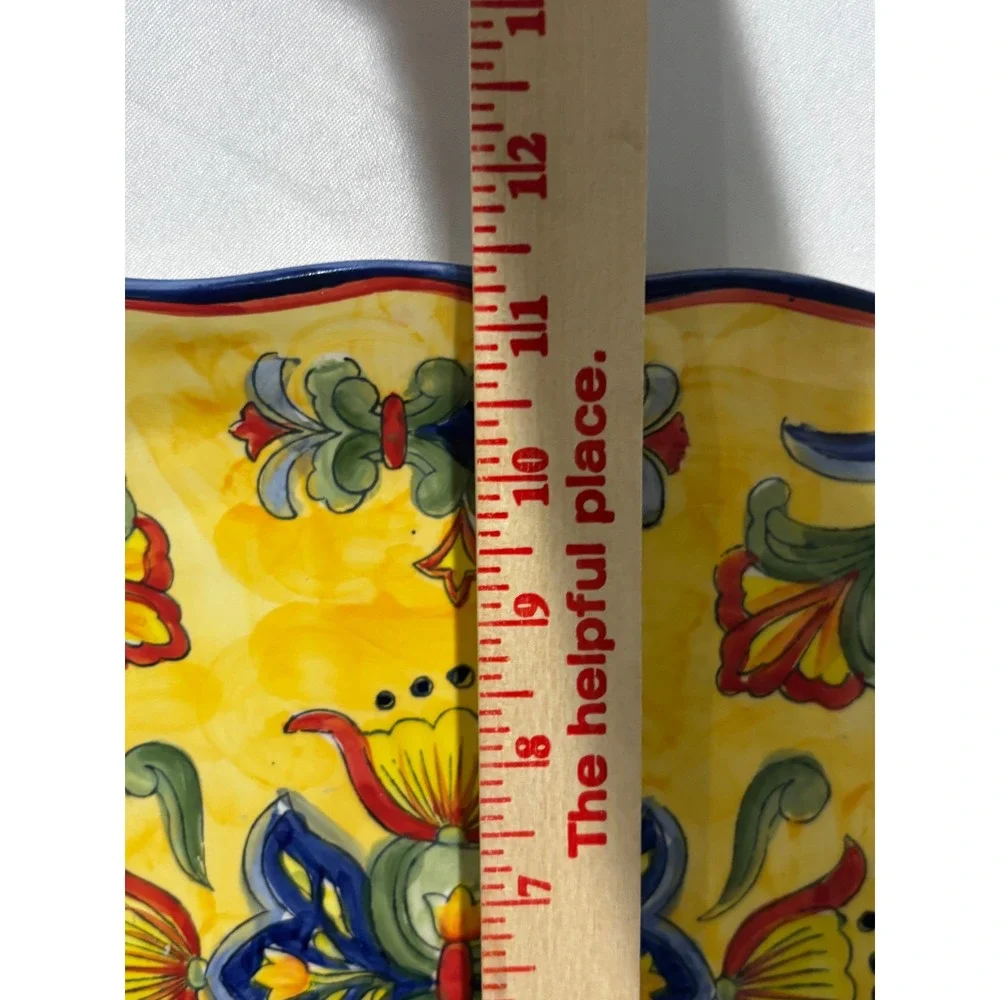 Yellow Talavera hand painted