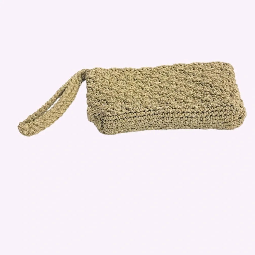 VTG Simply Style Purse Wristlet Zippered Closure 1990s Spring Summer Gold