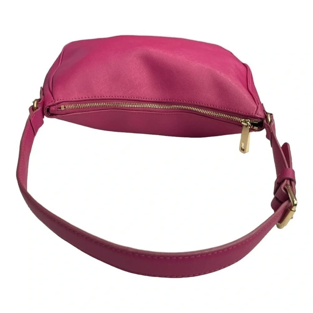 Juicy Couture Saffiano Pink Leather Hobo Bag