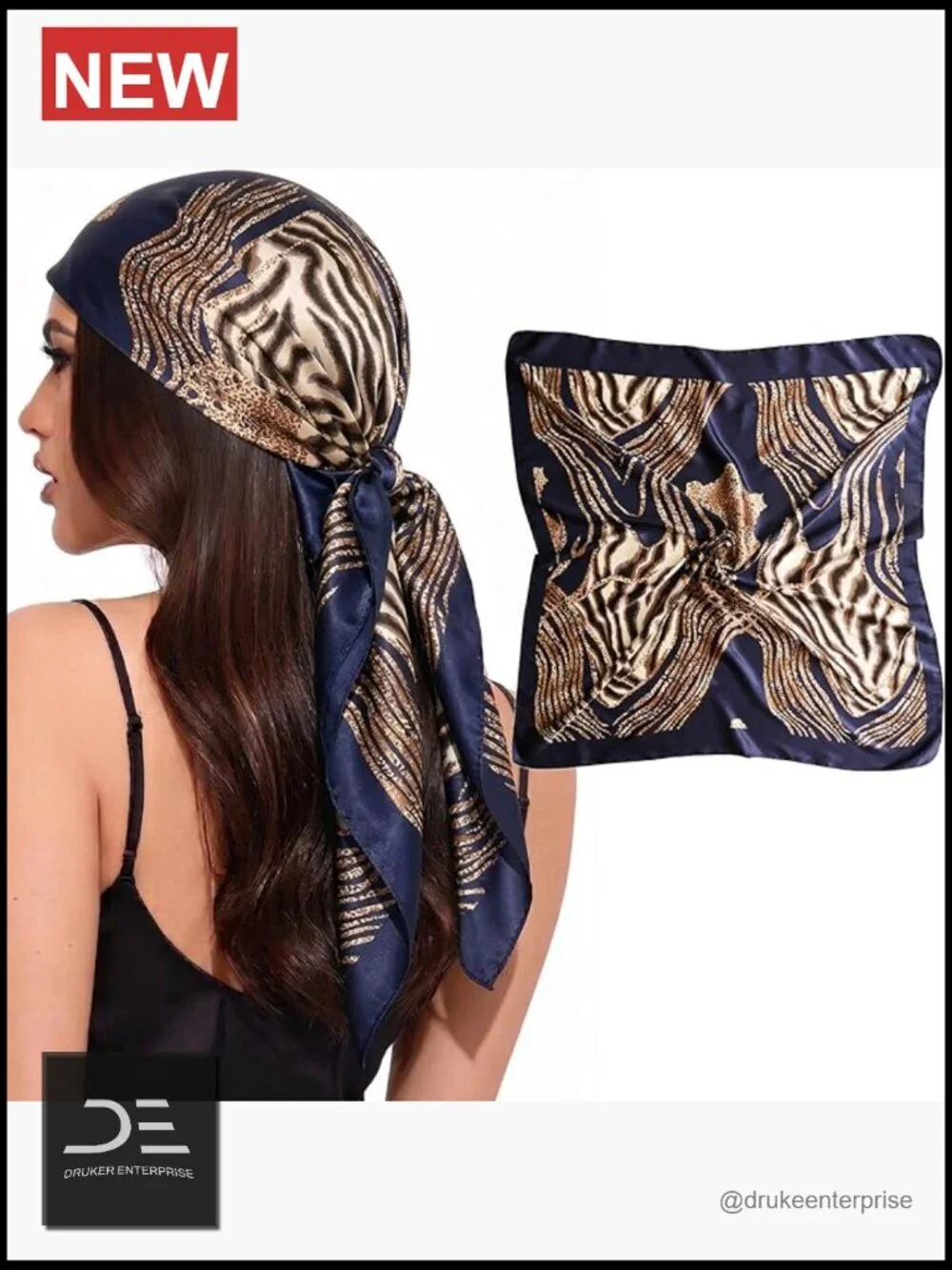 Square Satin Head Scarf for Women - Like Silk Hair Bandanna Hair Wrapping Scarf