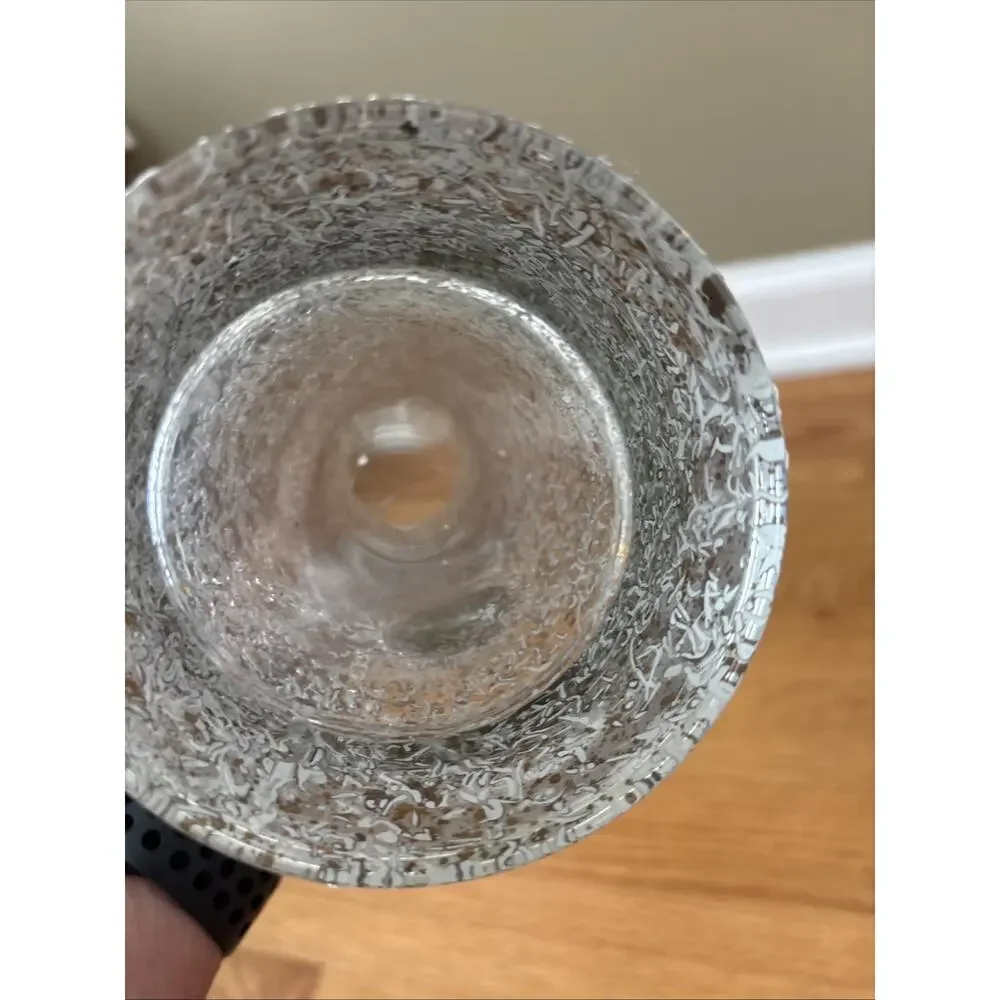 Vintage West Virginia Glass Company Gold Speckle Handle Tall Pitcher