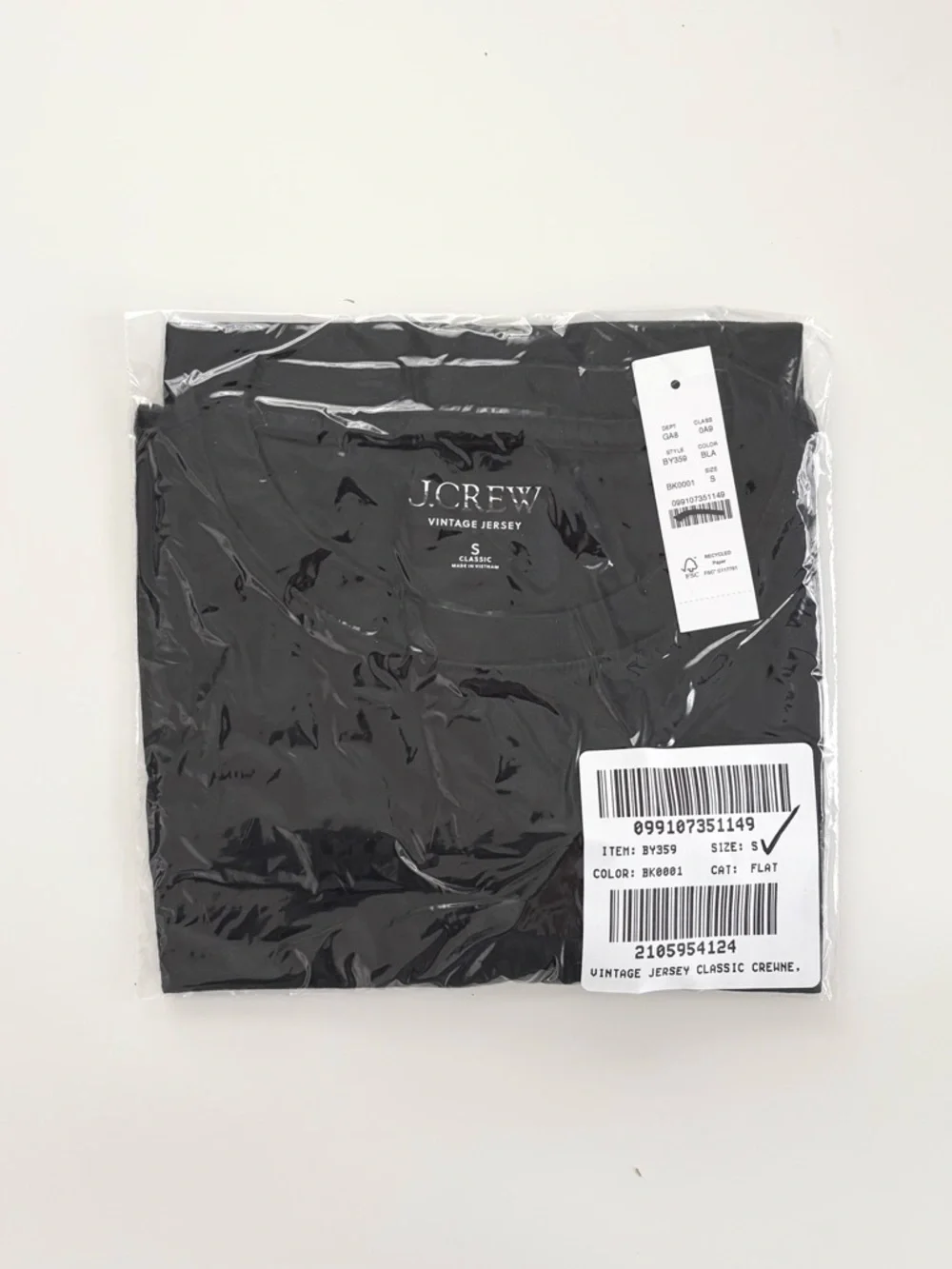 J. Crew sleeve sizes
