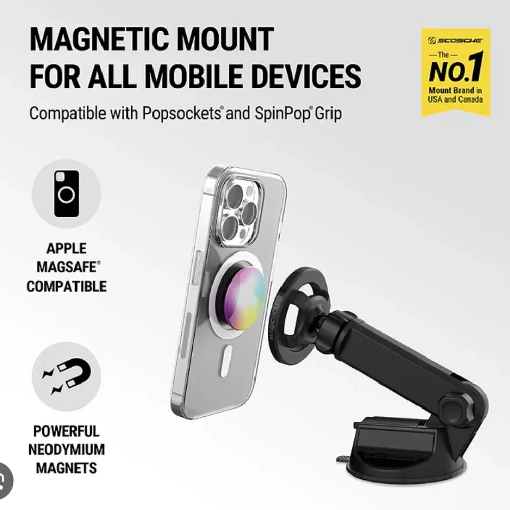 Scosche MagicMount Flip 2-Pack Magnetic Phone Mount Dash/Window/Vent MagSafe