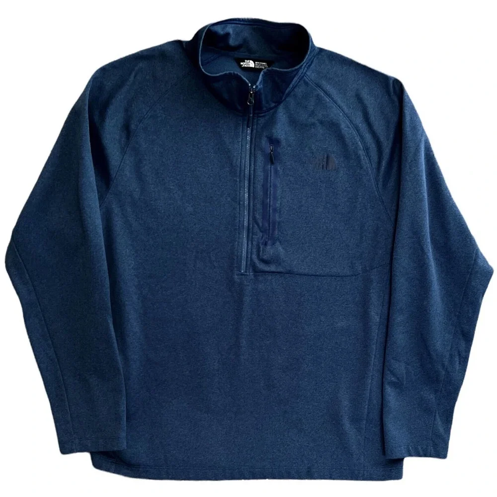 Mens North Face Fleece Jacket 2XL Canyonlands 1/2 Zip Pullover Sweater‎ TNF