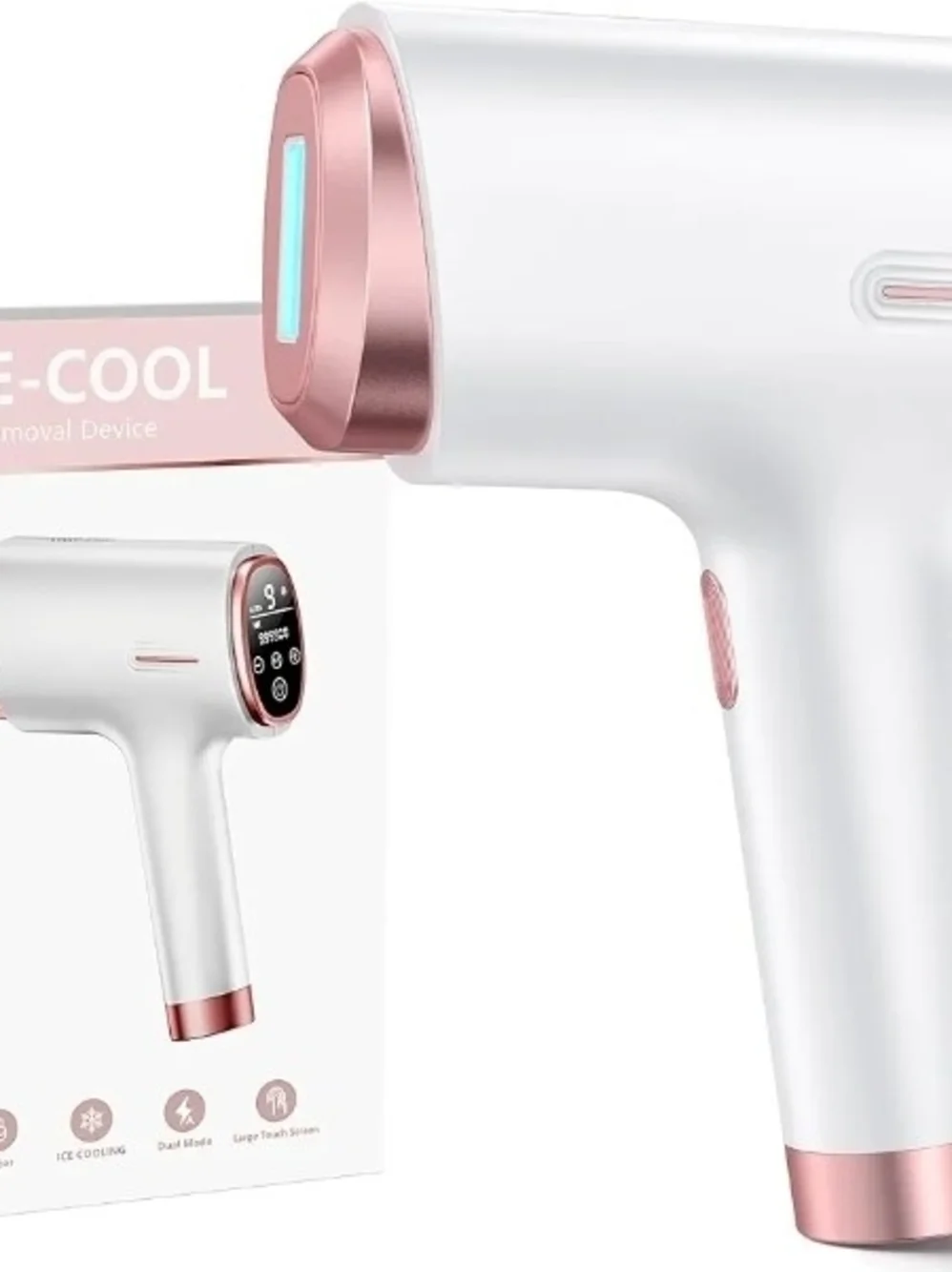 White and Rose Gold IPL Hair Removal Device -