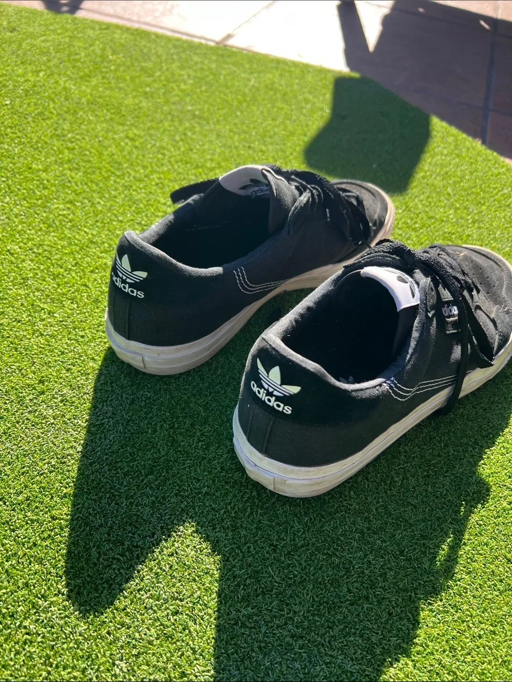 adidas Black Suede Low-Top Sneakers with White Soles