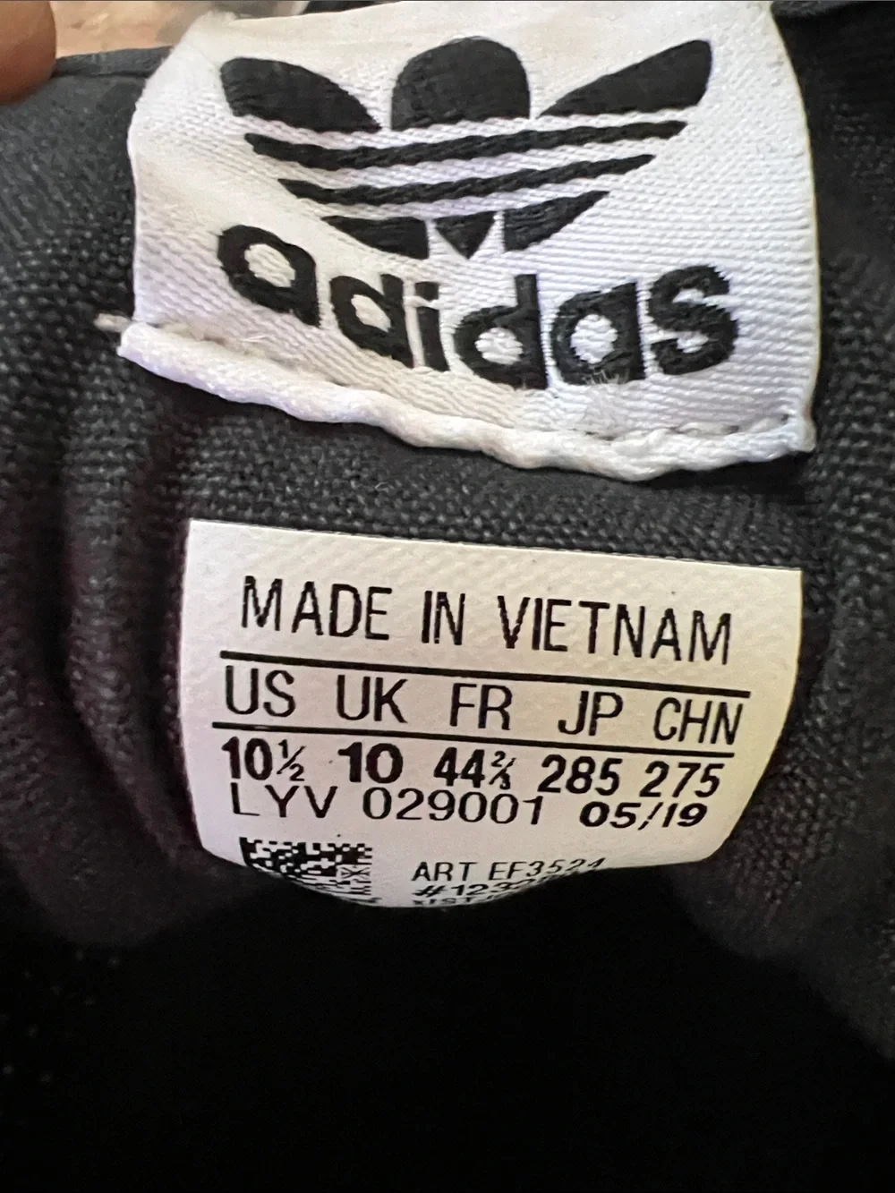 adidas Black Suede Low-Top Sneakers with White Soles