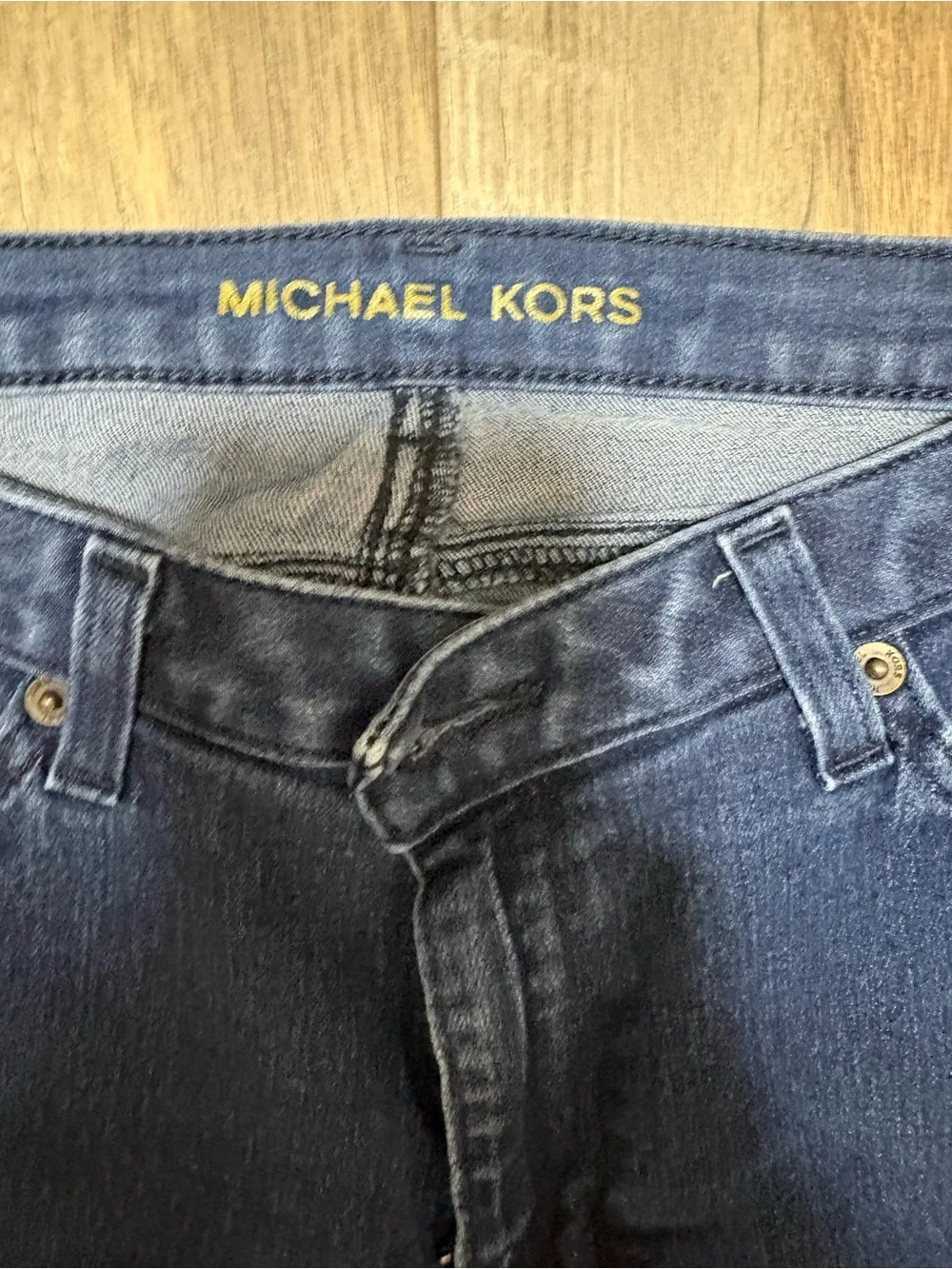 Michael Kors Women's Dark Indigo High-Rise Jeans