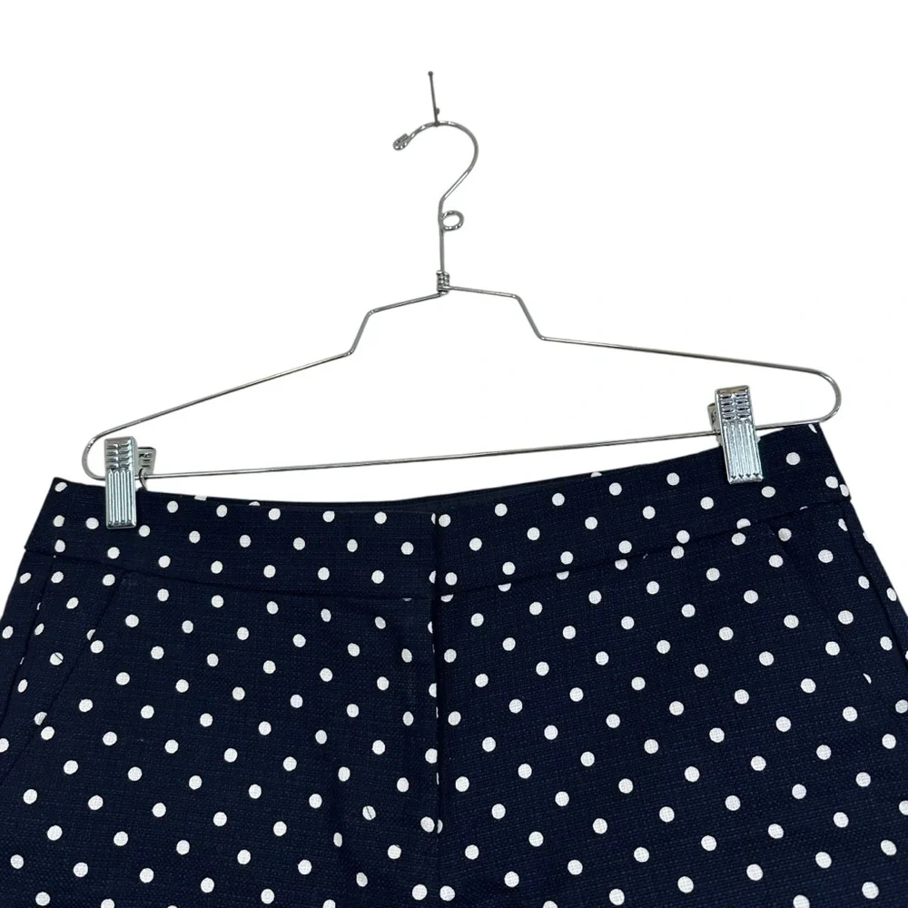 J. Crew Factory Polka Dot Shorts Navy Blue and White 6