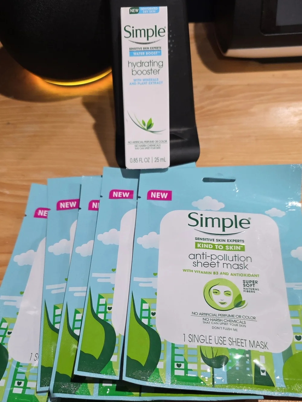 Simple Hydration Booster + Anti-Pollution Sheet Masks - And Hydrating Booster