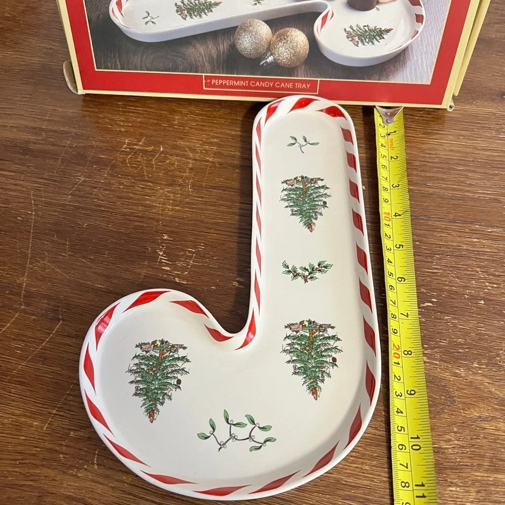 Spode Christmas Tree Peppermint Candy Cane Tray – New in Box