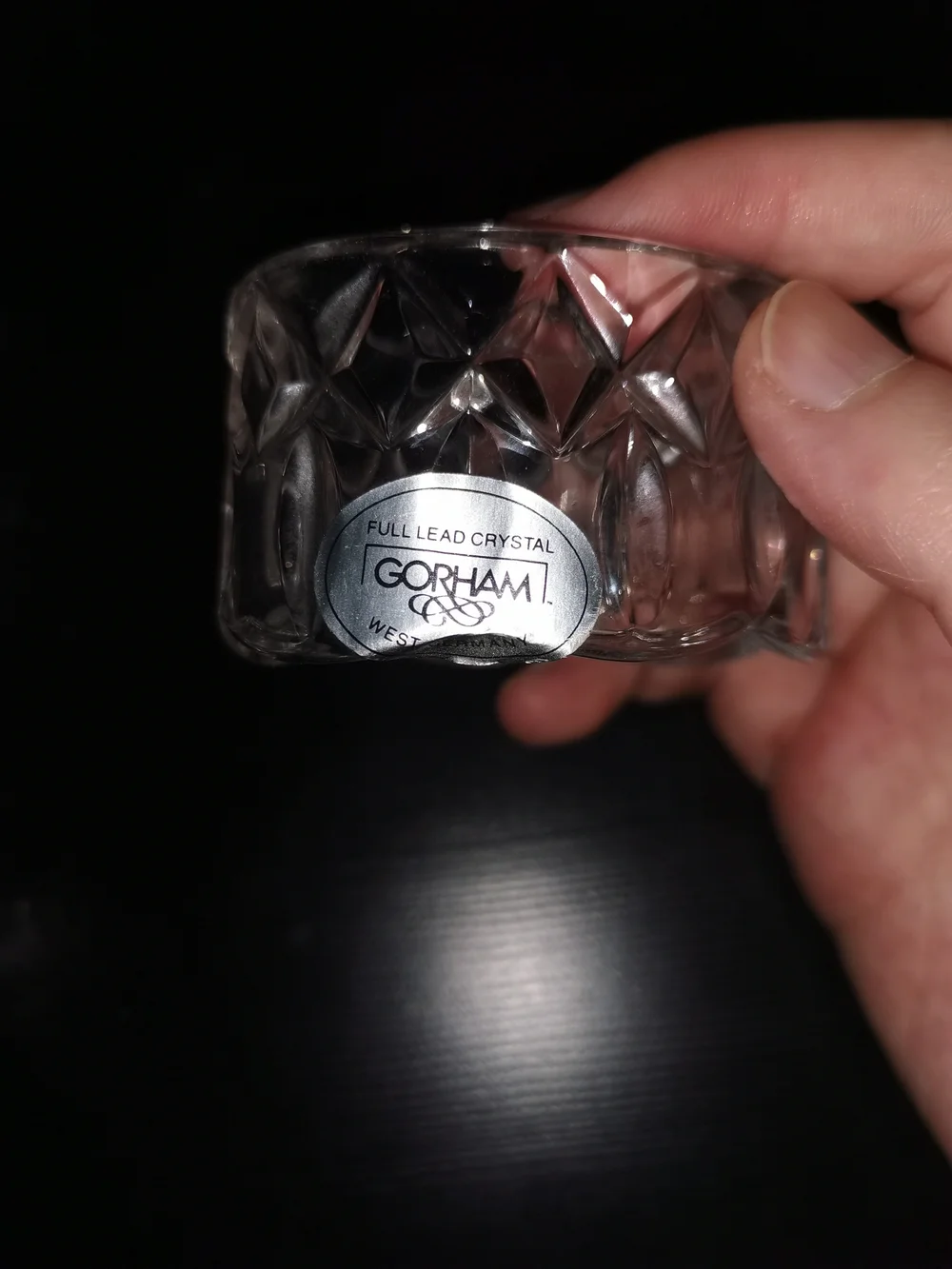 Vintage Gorham Full-Lead Crystal Napkin Rings West Germany Set of 8