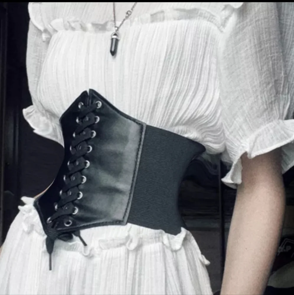 Hot Topic Corset Style Lace-Up Waist Cincher Belt