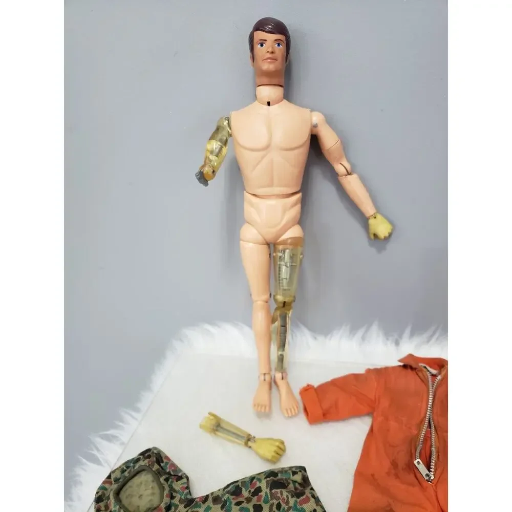 READ 1964 GI JOE MIKE POWERS ATOMIC MAN Action Figure Jumpsuit Camouflage Poncho