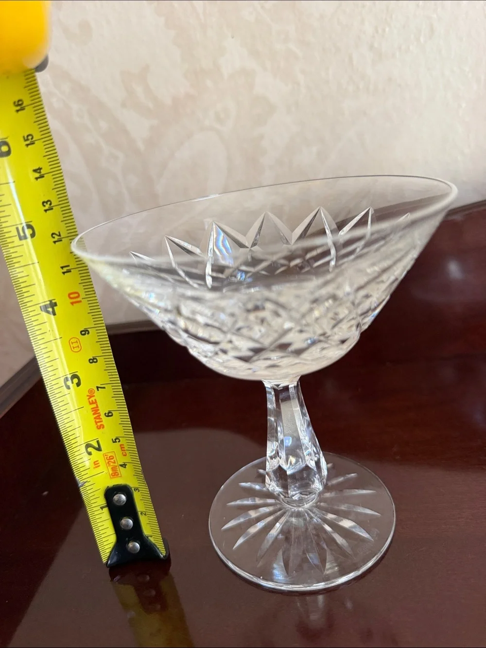 Waterford Crystal Clear Cut Crystal Coupe Pair