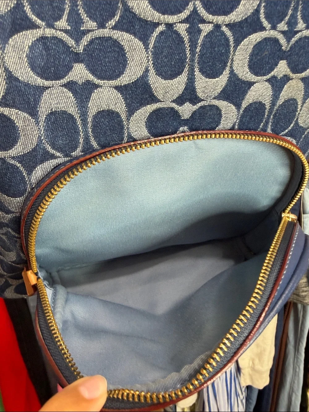 Coach Court Backpack In Signature Denim