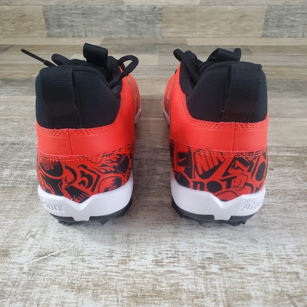Nike Alpha Menace 4 Shark Mens Shoes Sz 12 Red Black‎ Sports Football Cleats