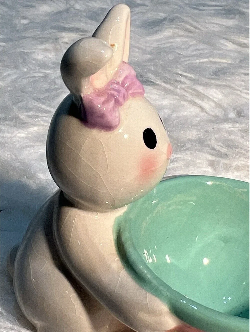 Ceramic Colorful Bunny Egg Cup Holder