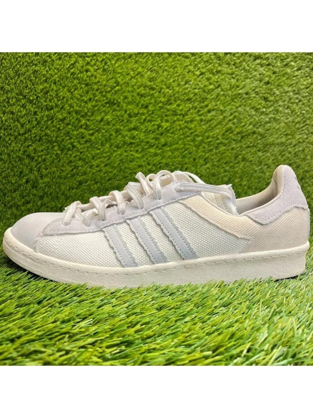 Adidas Campus Highsnobiety Mens Size 13 Off White Gray Athletic Shoes Sneakers